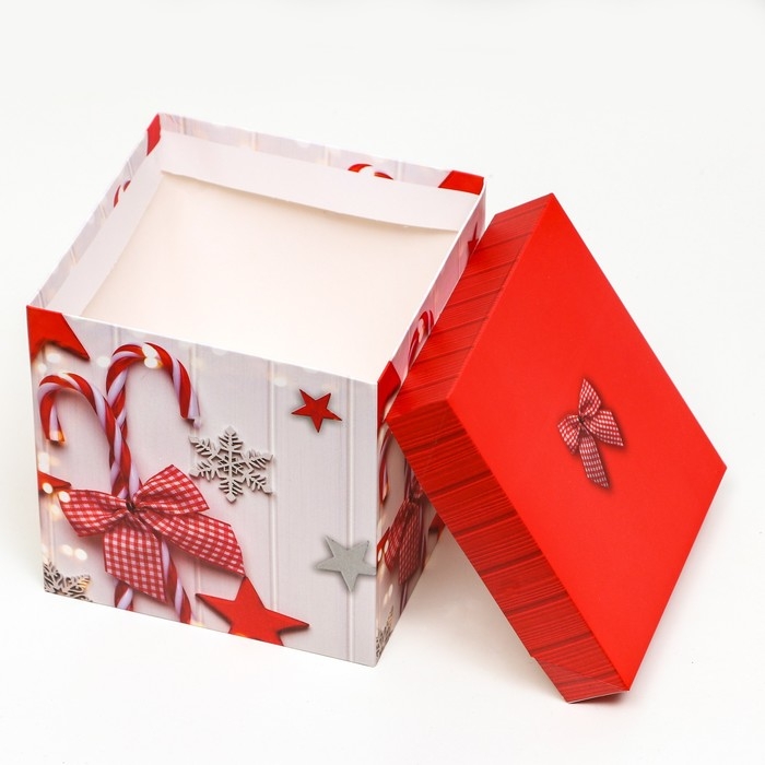 Новый год. Коробка Самосборная &laquo;Новый год леденцы&raquo; 15 х 15 х 15 см