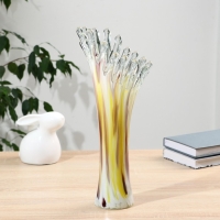 Ваза "Коралл" h 340 мм. (в стеклокрошку) Ж/О/К,  МИКС