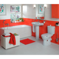 Унитаз компакт ЛЗСФ " КомфортЭконом", боковая подводка, сиденье, шток