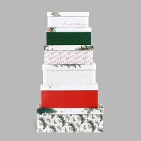 Набор подарочных коробок 6 в 1 &laquo;Новогодние шары&raquo;, 20 х 12.5 х 7.5 &ndash; 32.5 х 20 х 12.5 см, Новый год