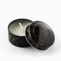 Свеча новогодняя в железной банке &laquo;Новый год: С новым годом&laquo;Новый год: аромат лаванда, 4.8 см