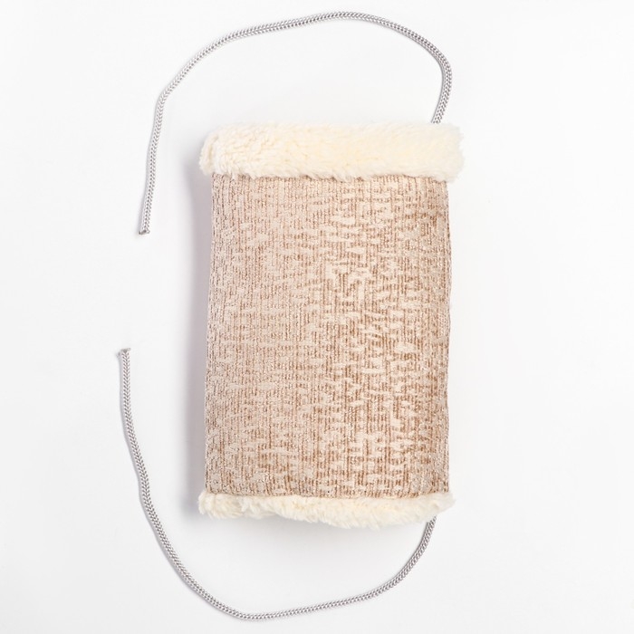 Подвесной меховой туннель для грызунов, 19 х 12 х 13 см, бежевый Подвесной меховой туннель для грызунов, 19 х 12 х 13 см, бежевый