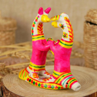 Филимоновская игрушка &laquo;Лиса с петухом&raquo;