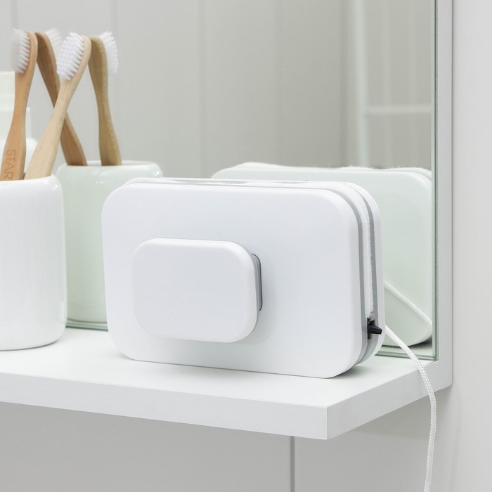 Магнитная щётка для мытья окон с двух сторон Raccoon &laquo;Модерн&raquo;, прямоугольная, на стекло 3-10 мм