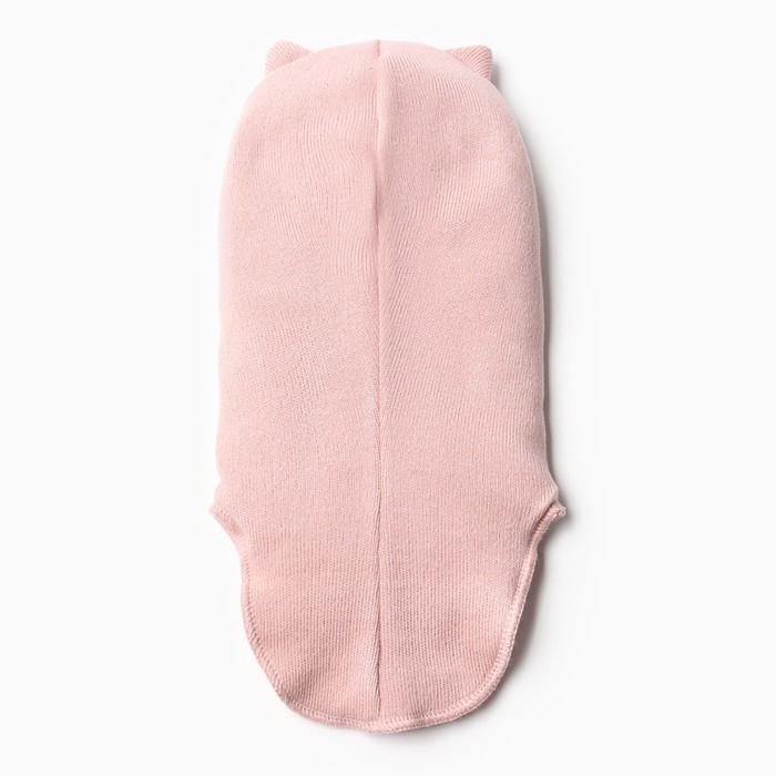 Шапка-шлем для девочки, цвет пудра, размер 46-50