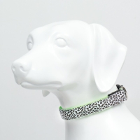 Ошейник с подсветкой Леопард 3 режима свечения размер XL, ОШ 60-70 х 2,5 см зелёный