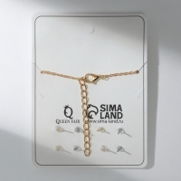 Гарнитур 5 предметов: 4 пары пусет, кулон &laquo;Балерина&raquo;, цвет белый в золоте, 43 см