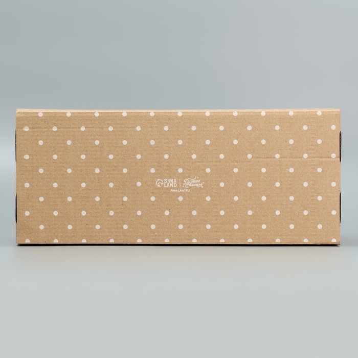 Коробка подарочная складная с PVC-окном, упаковка, &laquo;Горох &raquo;, 14 х 35 х 14 см