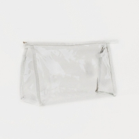 Косметичка на молнии, цвет белый/прозрачный Косметичка на молнии, цвет белый/прозрачный