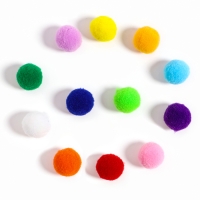 Набор текстильных деталей для декора «Бомбошки», 100 шт., размер 1 шт. — 2 см Набор текстильных деталей для декора «Бомбошки», 100 шт., размер 1 шт. — 2 см