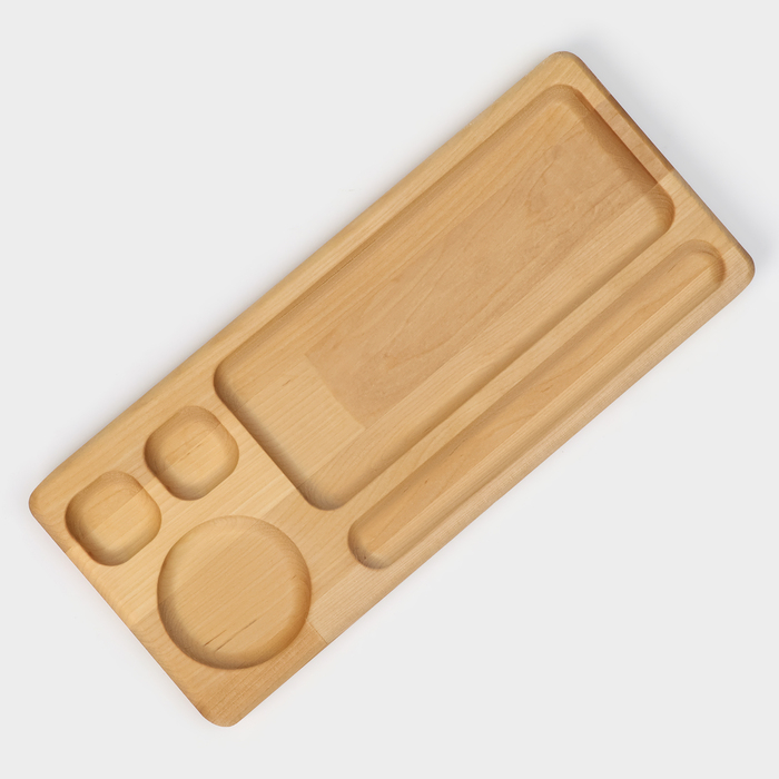 Блюдо для подачи Adelica «Роллы и Суши», 30×13×1,8 см, массив берёзы Блюдо для подачи Adelica «Роллы и Суши», 30×13×1,8 см, массив берёзы