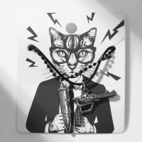 Кулоны &laquo;Неразлучники&raquo; пистолет и пуля, цвет чёрный в серо-серебряном, 45 см