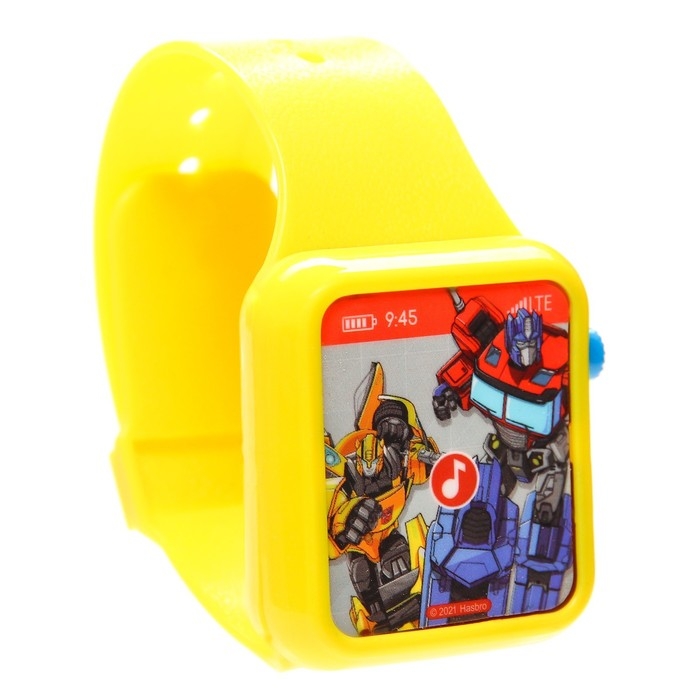 Часы музыкальные &laquo;Трансформеры&raquo;, звук, цвет жёлтый