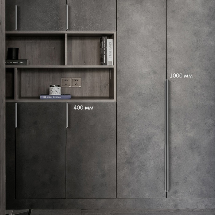 Ручка торцевая CAPPIO RT002, L=1000 мм, м/о 960 мм, цвет серый