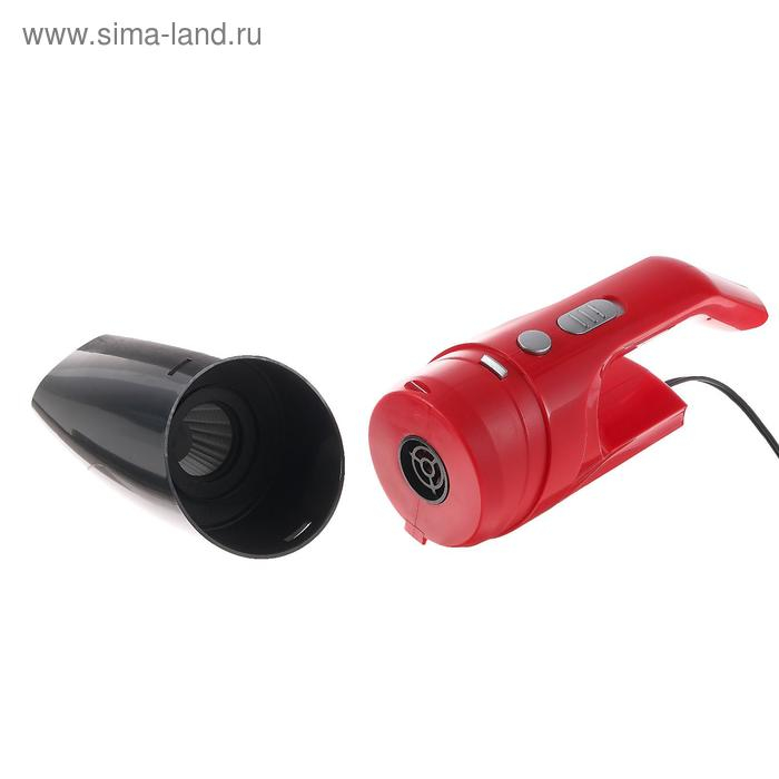 Пылесос автомобильный CARTAGE, 5 насадок, 100 Вт, 12 В, красный