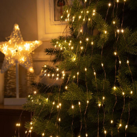 Гирлянда «Конский хвост» 20 нитей по 2 м, IP20, медная нить, 400 LED, свечение тёплое белое, 12 В Гирлянда «Конский хвост» 20 нитей по 2 м, IP20, медная нить, 400 LED, свечение тёплое белое, 12 В