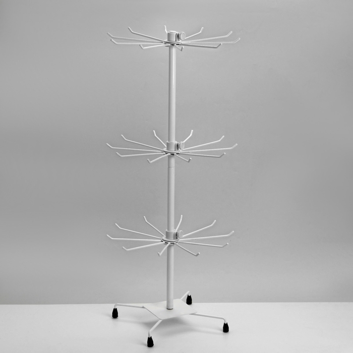 Вертушка QF, 3 яруса по 10 крючков, 30&times;30&times;65, цвет белый