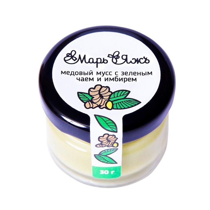 Медовый мусс «Марь&Яжъ», с имбирем и зеленым чаем, 30 г Медовый мусс «Марь&Яжъ», с имбирем и зеленым чаем, 30 г