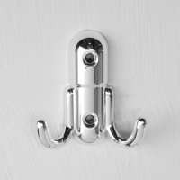 Крючок-вешалка № 8, цвет хром глянец, 100 шт.