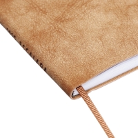 Еженедельник датир 2025г 175х95мм мягк обл иск кож 64л ESCALADA, бл тис, бл 70 г/м&sup2;,бежевый