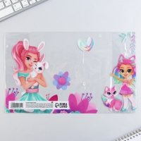 Обложка для тетрадей и школьного дневника «Девочка», 34,7 х 21,1 см Обложка для тетрадей и школьного дневника «Девочка», 34,7 х 21,1 см