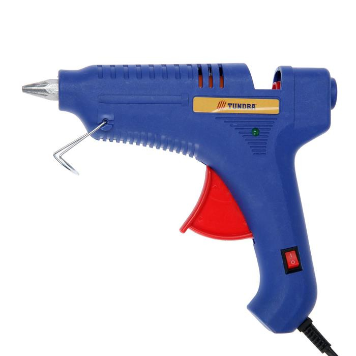 Клеевой пистолет ТУНДРА, 60 Вт, 220 В, шнур 1.2 м, выключатель, индикатор, антикапля, 11 мм Клеевой пистолет ТУНДРА, 60 Вт, 220 В, шнур 1.2 м, выключатель, индикатор, антикапля, 11 мм