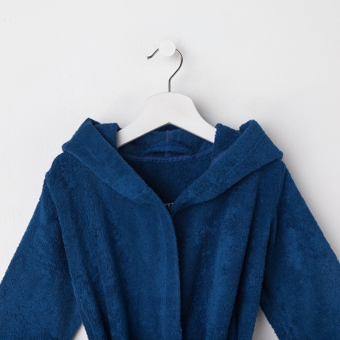 Халат махровый детский "Всегда первый" р. 30 (98-104 см), синий