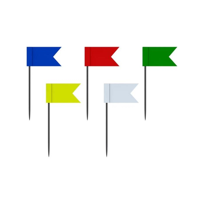 Кнопки силовые Кнопки силовые "Флажки", 50 штук, Erich Krause