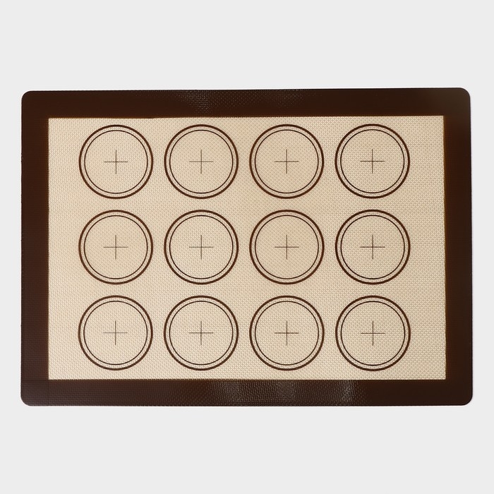 Армированный коврик для выпечки &laquo;Макарон.Плюс&raquo;, силикон, 42&times;29,5 см, цвет МИКС