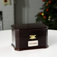 Светодиодная фигура &laquo;Дед Мороз на поезде&raquo; 31.5 &times; 18 &times; 18 см, полистоун, батарейки ААх3 (не в комплекте), USB, свечение тёплое белое