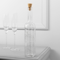 Гирлянда &laquo;Нить&raquo; 2 м роса с пробкой, IP44, серебристая нить, 20 LED, свечение зелёное, фиксинг, солнечная батарея