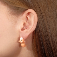 Серьги из полимерной глины &laquo;Корги&raquo;, цвет оранжевый