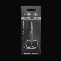 Ножницы маникюрные &laquo;Premium&raquo;, загнутые, широкие, 9 см, на блистере, цвет серебристый