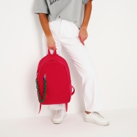 Рюкзак школьный текстильный с карманом,цвет розовый, 45х30х15 см