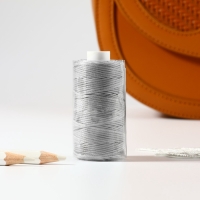 Нитки вощёные, плоские, 210D/16, 1 мм, 50 &plusmn; 2 м, цвет серый