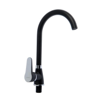 Смеситель для кухни Accoona A45111F, 1-рычажный, силумин, картридж 35 мм, черный/хром Смеситель для кухни Accoona A45111F, 1-рычажный, силумин, картридж 35 мм, черный/хром