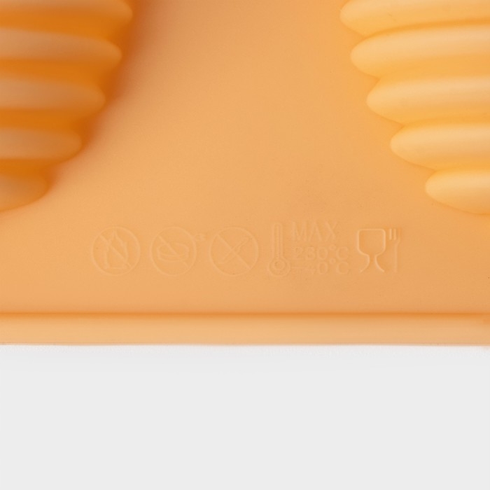 Форма для выпечки Доляна &laquo;Насекомые. Улей&raquo;, силикон, 28&times;17 см, 8 ячеек (4,5&times;5,5&times;3 см), цвет оранжевый