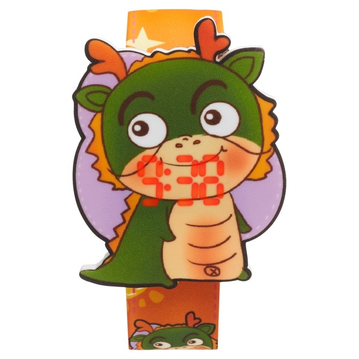 Часы наручные электронные, детские, Часы наручные электронные, детские, "Дракончик"