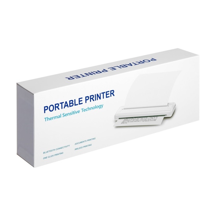 Портативный термопринтер LPR-04, для печати документов, стикеров, наклеек, 203 dpi,белый Портативный термопринтер LPR-04, для печати документов, стикеров, наклеек, 203 dpi,белый