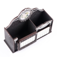 Календарь-карандашница "Вдохновение", черный-серебро, 17х7,5х12 см, МДФ Календарь-карандашница "Вдохновение", черный-серебро, 17х7,5х12 см, МДФ