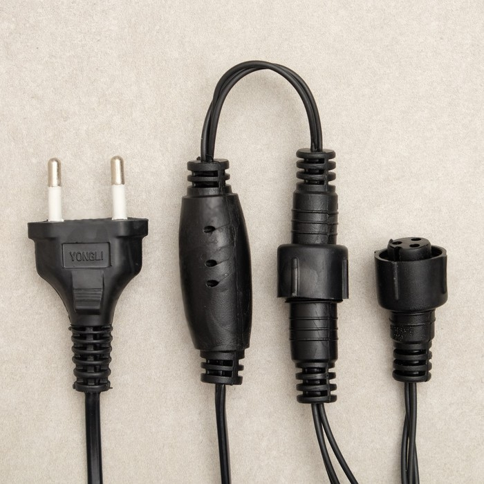 Гирлянда &laquo;Сеть&raquo; 2 &times; 1.5 м, IP44, УМС, тёмная нить, 192 LED, свечение синее, 220 В