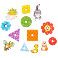 Настольная игра. Геоборд с доп. элементами &laquo;Полянка&raquo; 20х20 см