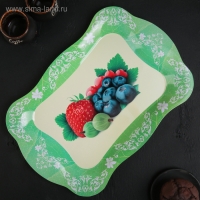 Поднос из нержавеющей стали &laquo;Бахмал&raquo;, 38&times;24,7 см, рисунок МИКС