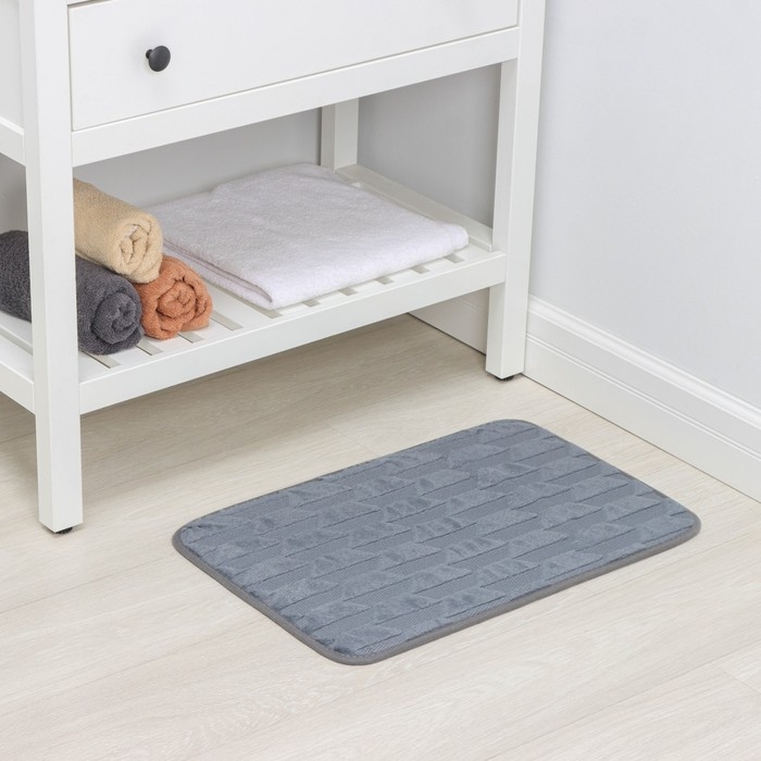 Коврик для ванной и туалета SAVANNA &laquo;Стоун&raquo;, 40&times;60 см, цвет серый