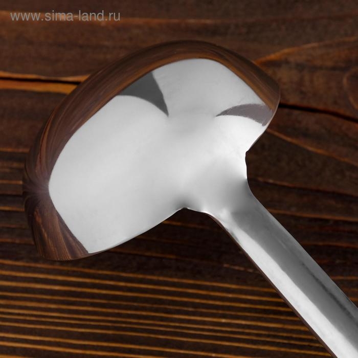 Поварешка для казана узбекская 42см, диаметр 10см с деревянной ручкой