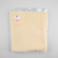 Лоскут плюш &laquo;Соты&raquo;, 50 &times; 50 см, 220 г/м, цвет молочный №1