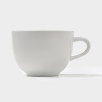 Чайная пара фарфоровая Magistro &laquo;Бланш&raquo;, 2 предмета: чашка 280 мл, блюдце d=15 см, цвет белый
