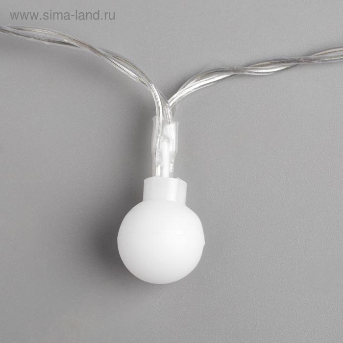 Гирлянда &laquo;Нить&raquo; 3 м с насадками &laquo;Шарики&raquo;, IP20, прозрачная нить, 20 LED, батарейки AAх3 (нет в комплекте), свечение мульти