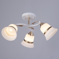 Люстра "Елена" 3х60Вт Е27 белый/золото 45х45х23см Люстра "Елена" 3х60Вт Е27 белый/золото 45х45х23см