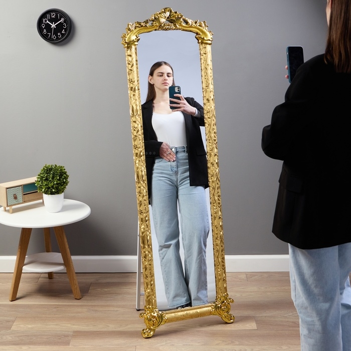 Зеркало напольное, в полный рост, 166 х 51 х 7см, золото Зеркало напольное, в полный рост, 166 х 51 х 7см, золото